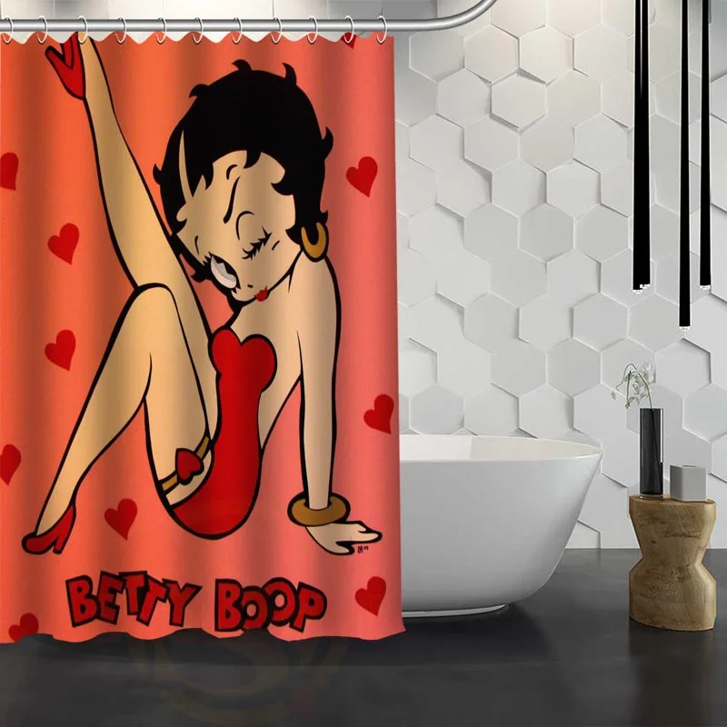 Занавеска для душа Betty Boop с рисунком занавеска ткань ванной комнаты декор