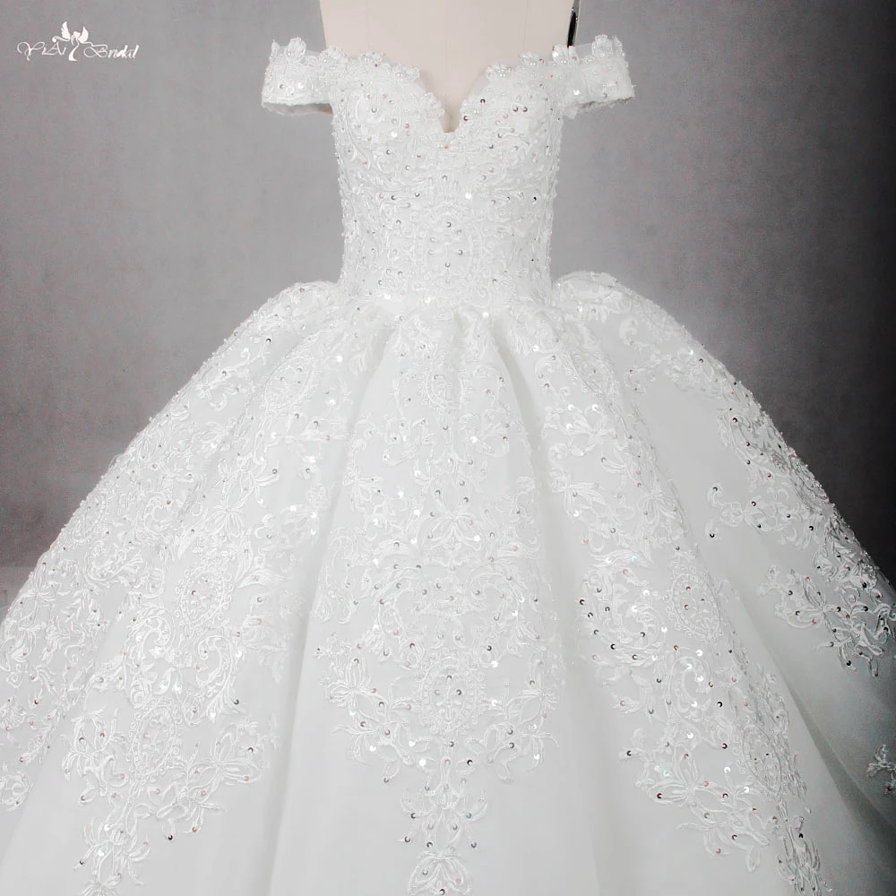 RSW1142 импортное китайское бальное платье с открытыми плечами Vestido De Noiva свадебное