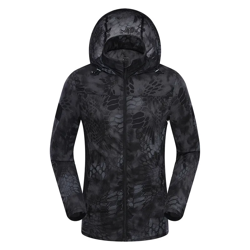 Мужская камуфляжная куртка с защитой от солнца и УФ лучей быстросохнущая|skin jacket|uv