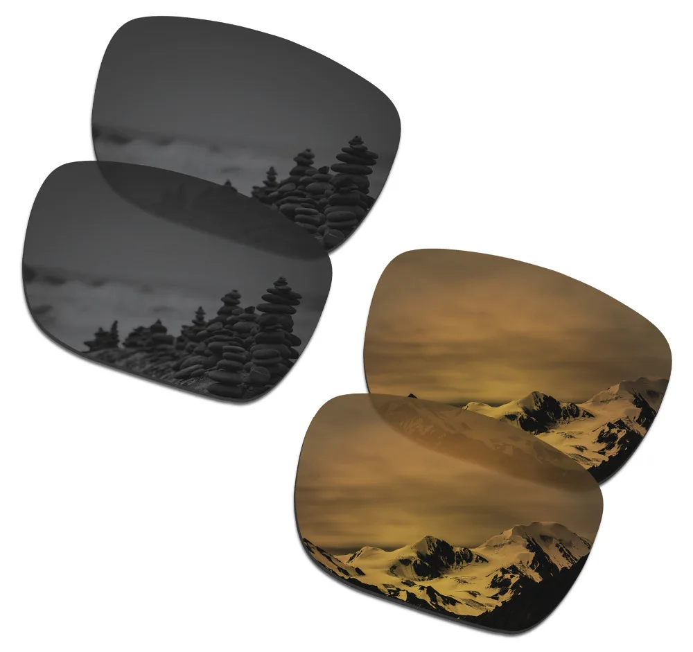 2 пары поляризованных солнцезащитных очков SmartVLT Сменные линзы для Oakley Holbrook XL Stealth