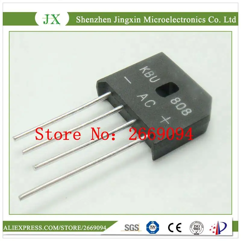 5 шт. KBU808 KBU 808 8A 800 в диодный мост выпрямитель Новый и оригинальный IC Бесплатная