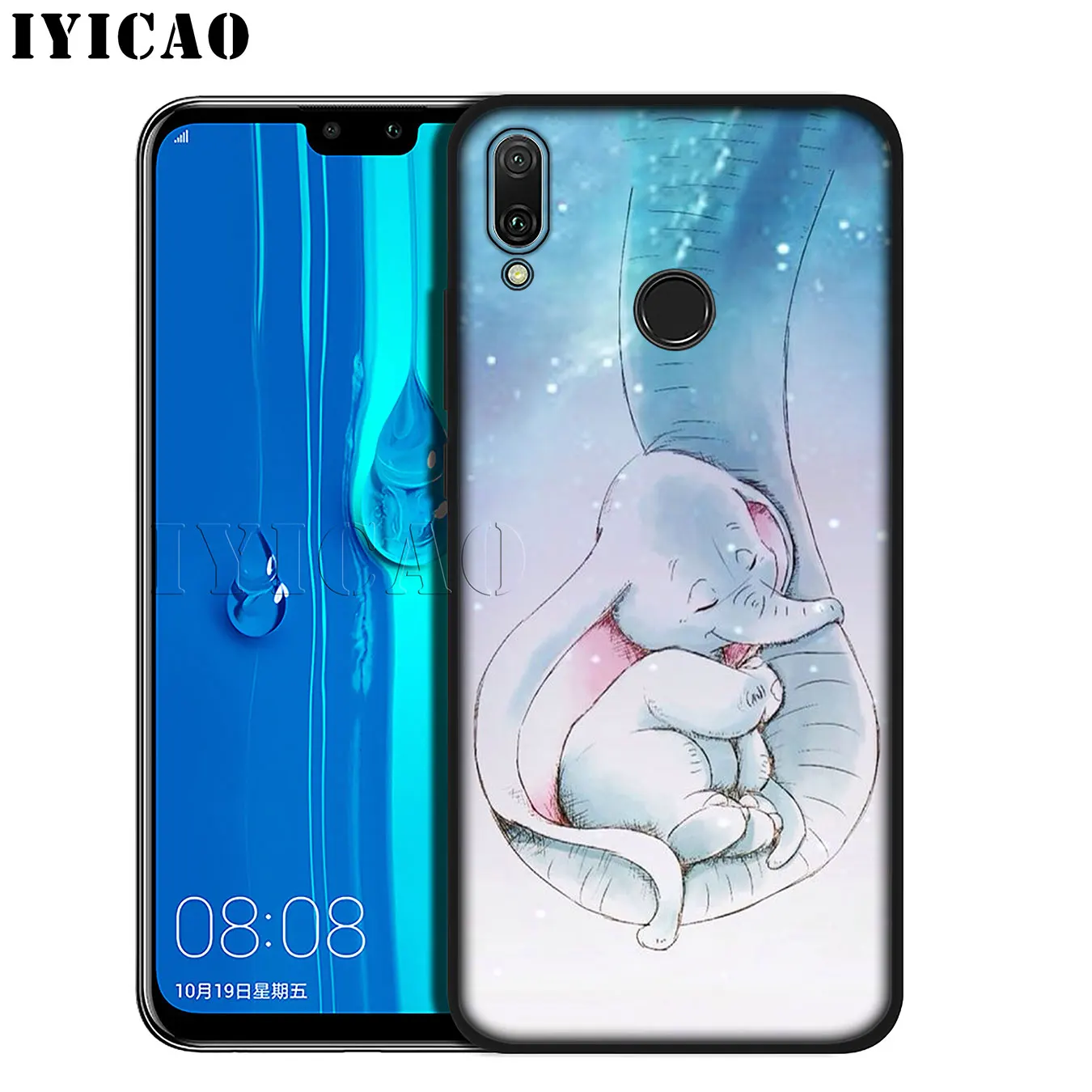 IYICAO Dumbo Слон Мягкий силиконовый чехол для телефона Huawei Mate 30 20 10 Pro Lite Nova 5I 4 3i 3 2i