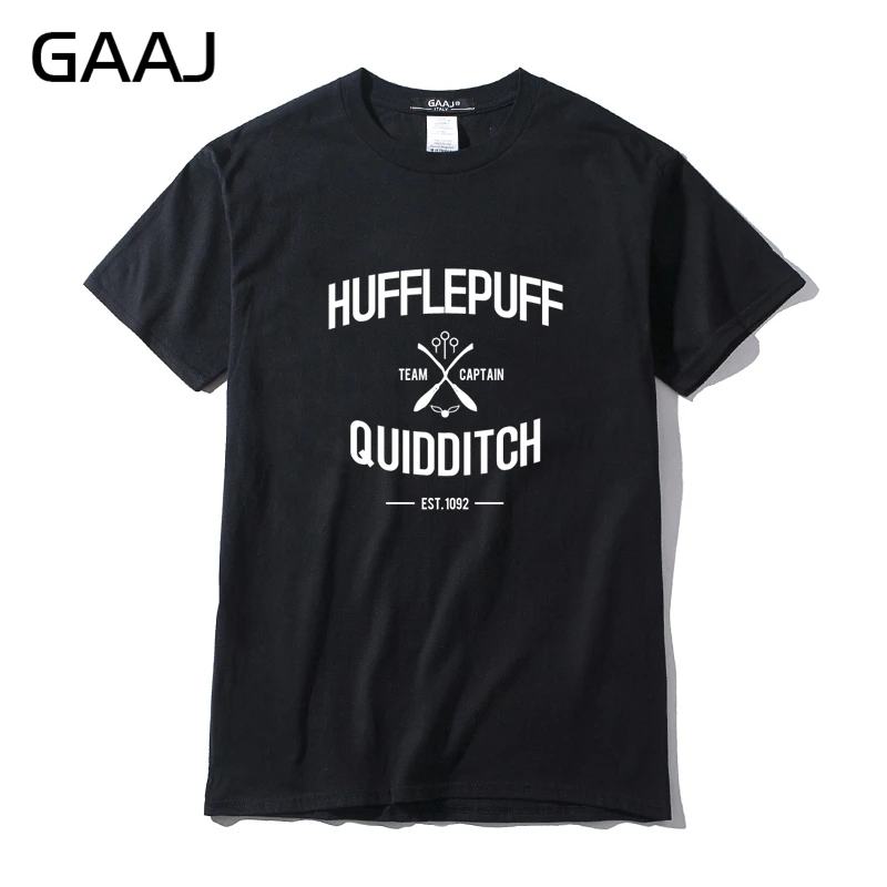 Футболка мужская с принтом пуффендуй Квиддич Повседневная тенниска забавным
