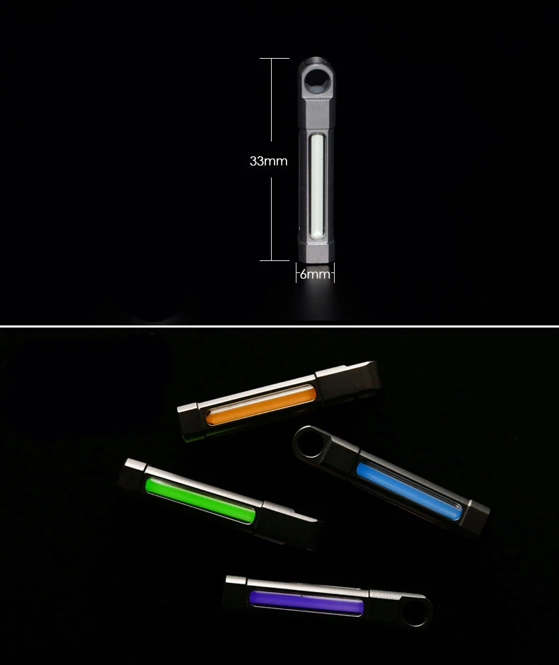 EDC титановый сплав нож бусины с Тритием газовые трубки кулон Paracord украшения Титан выживания EDC многофункциональные инструменты