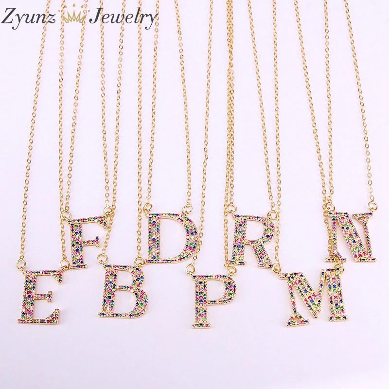10 шт. женское ожерелье с подвесками в виде английских букв | Украшения и