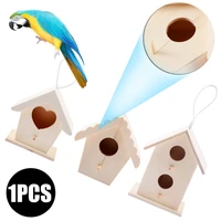 99cm small wooden little bird house nesting boxes home garden yard hanging decoration craft pet supply accessories