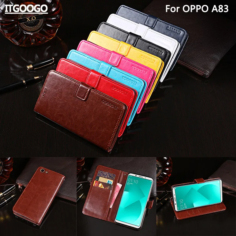 Чехол для OPPO A83 чехол 5 7 &quotВысокое качество Флип кожаный крышка Капа телефон