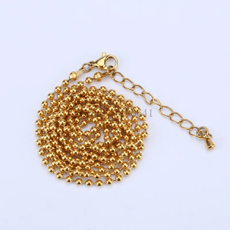 Цепочка из бусин 80 см цепочка высококачественной нержавеющей стали с шариками