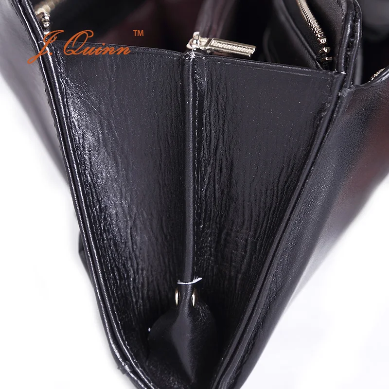 J. Quinn Большой Босс Бизнес натуральная кожа мужской клатч кошелек на молнии со