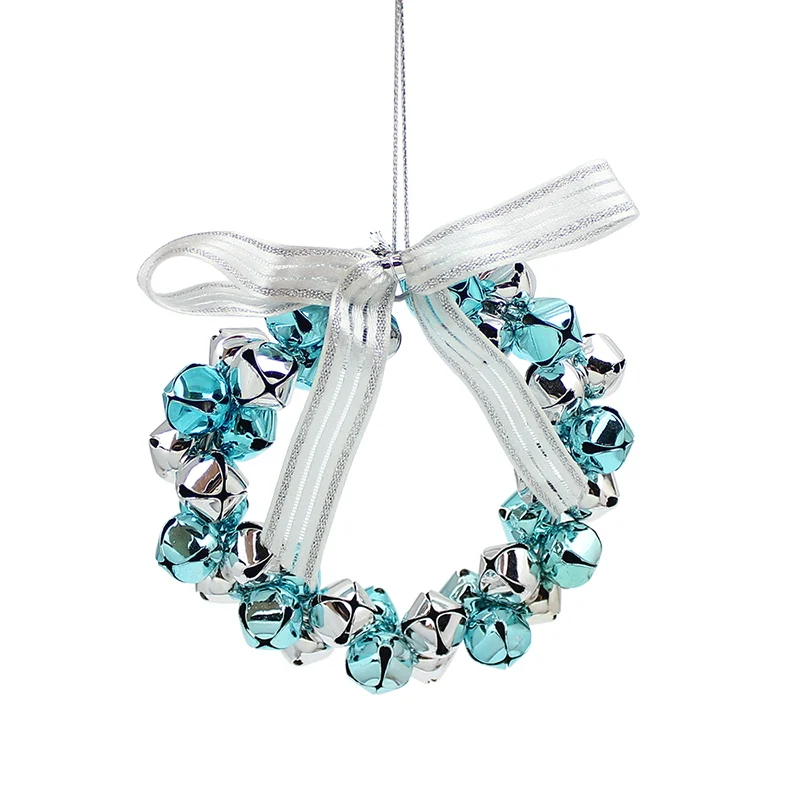 Blue HUADODO рождественские колокольчики, венки, подвески, украшения, Колокольчик для рождественской елки, подвесные украшения, украшения для рождественской вечеринки - Цвет: Blue
