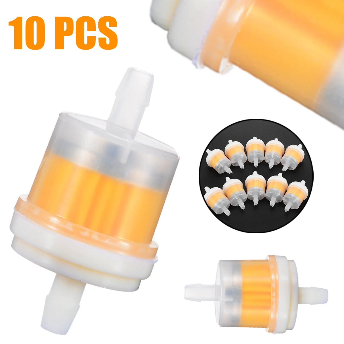 

10PCS 1/4" 6-7mm Universal Motorcycle Scooter Hose Inline Gas Fuel Gasoline Filter High Quality Filters For Fuel Filtration