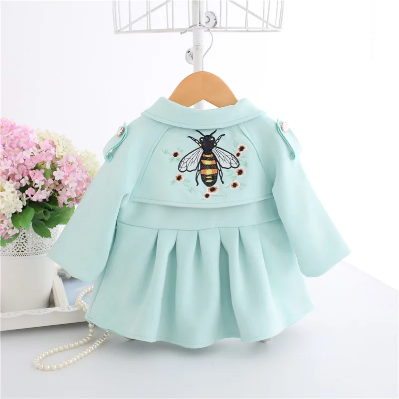 Детская куртка весна 2017 отложной воротник двубортный детский Тренч Enland Стиль