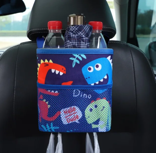 

mylb Cartoon Car Seat Back Organizer Phone tissue book water storage bag backseat Protector Bags For Kids Children