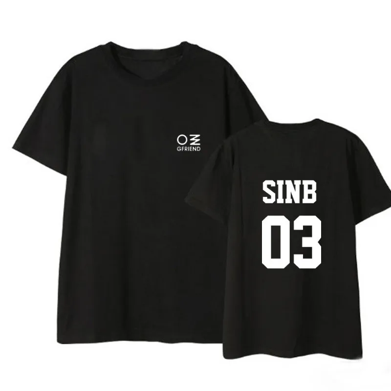 Kpop GFRIEND Time For The Moon Album Shirts Повседневная Свободная одежда в стиле хип-хоп футболка Топы с короткими рукавами футболка DX664