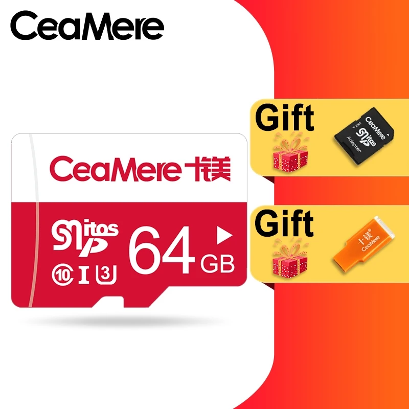 64 ГБ CeaMere карта памяти 256 ГБ 128 Гб 64 Гб U3 UHS-3 32 ГБ Micro sd карта класс 10 UHS-1 флэш-карта памяти Microsd TF/sd карта s для планшета - Емкость: 64 ГБ