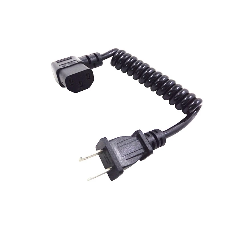 NEMA 1-15P 2Pin штекер IEC 320 C13 Локоть женский AC короткий портативный шнур 2 зубец Разъем