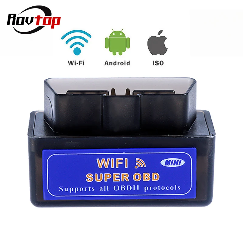 Rovtop Супер Мини ELM327 V1.5 Wifi OBD2 Авто Код считыватель ELM 327 Автомобильный