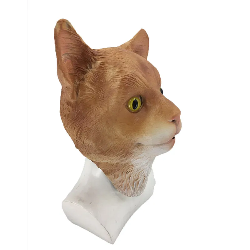 Новинка 2019 латексная черно-белая маска котенка имбиря животных резиновая и