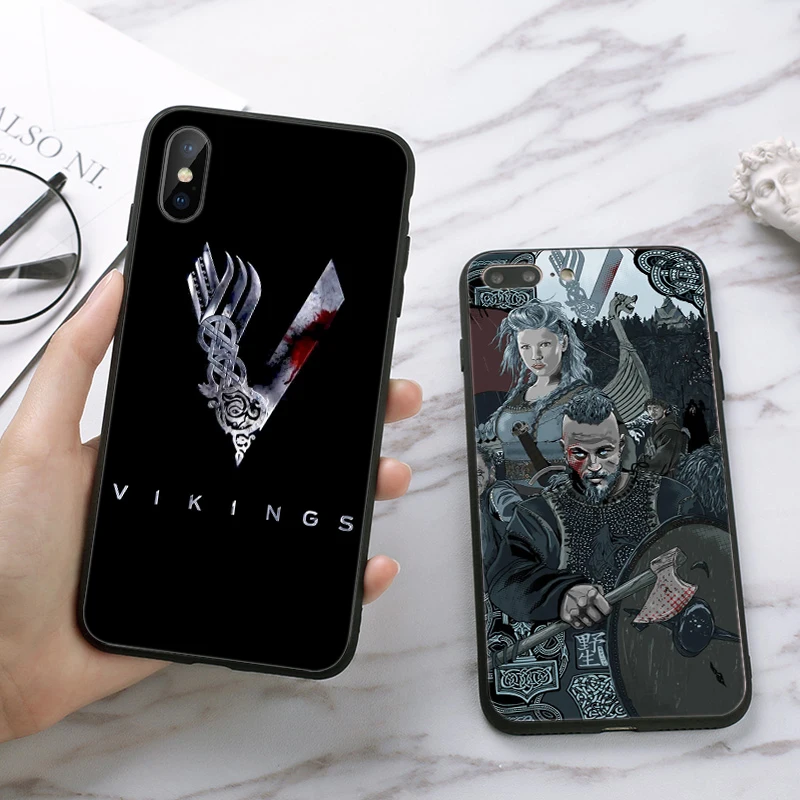 Силиконовый чехол Vikings Serie 4 для iPhone 5 5S 6 6S Plus 7 8 11 Pro X XS Max XR|Бамперы| |