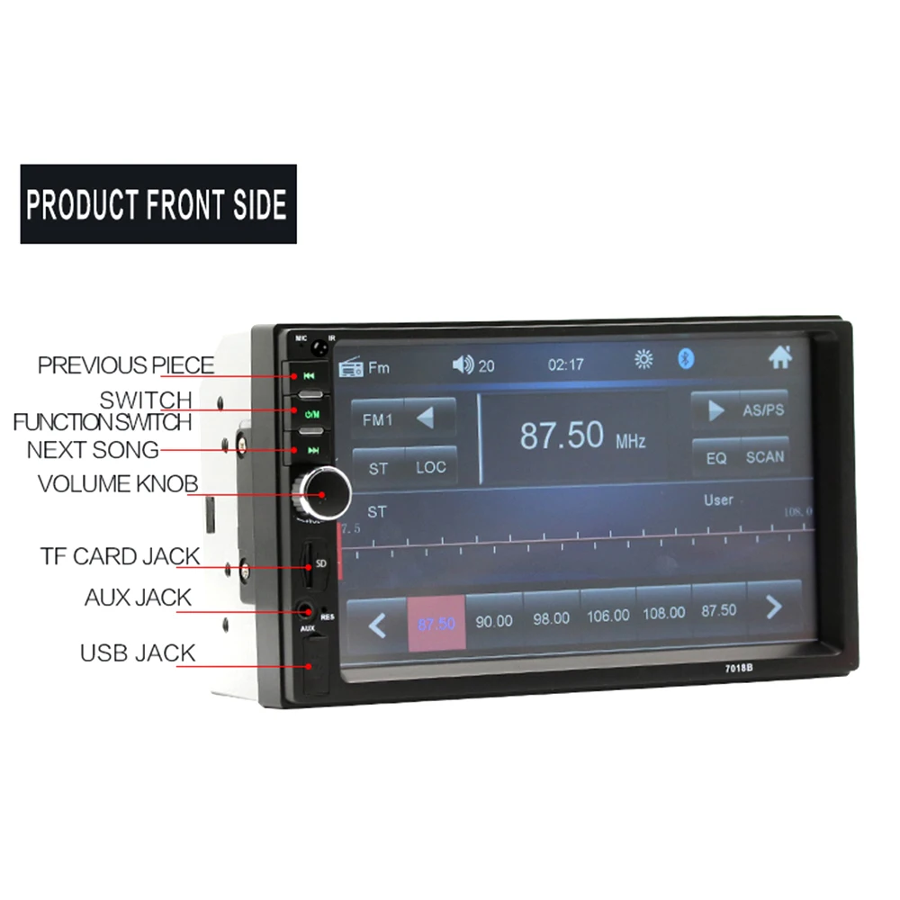 Автомобильный мультимедийный плеер 7 &quot 2 Din автомагнитола стерео Bluetooth 2Din аудио