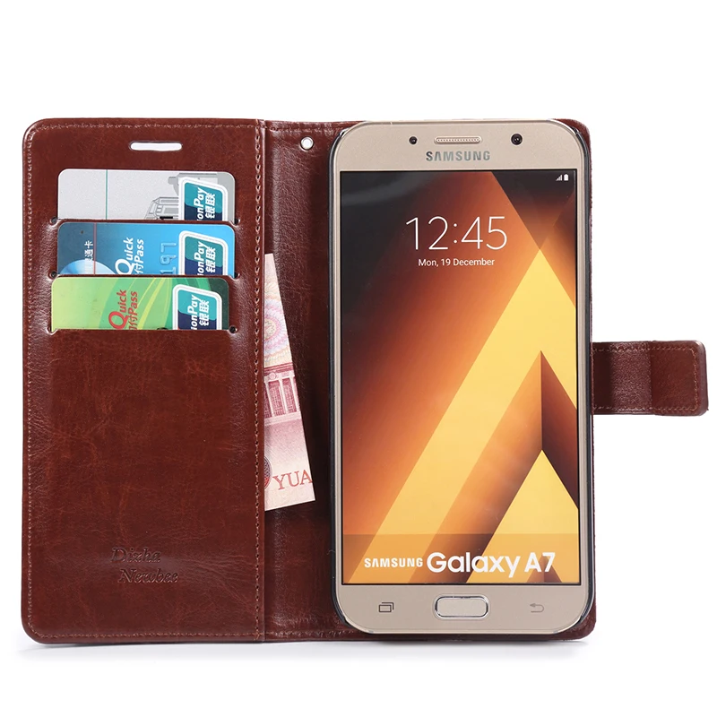 Flip Cover Case For Samsung Galaxy A5 2017 A520F/ A7 A702F Wallet Leather Phone Ultra Thin Back Card Holder | Мобильные телефоны и