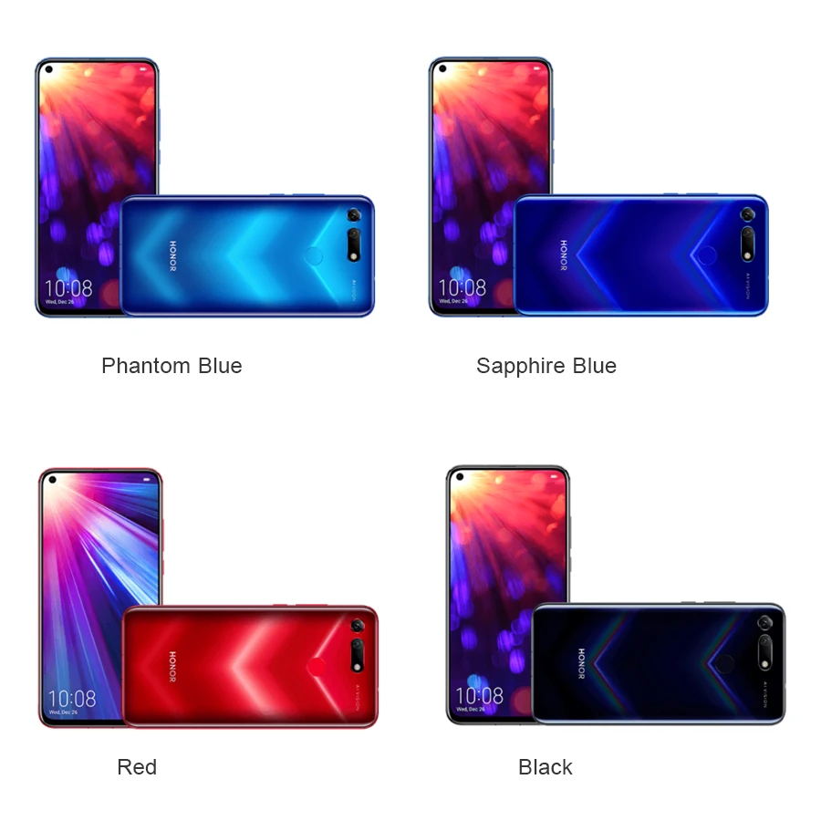 Новая глобальная версия honor V20 LTE мобильный телефон 8 RAM 256GB ROM 6 4 &quotKirin 980 OctaCore Andorid 9