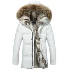 Куртка-пуховик Мужская и женская для отдыха, зимняя теплая парка с отдельным капюшоном, с мехом енота, до-30 градусов, 2020