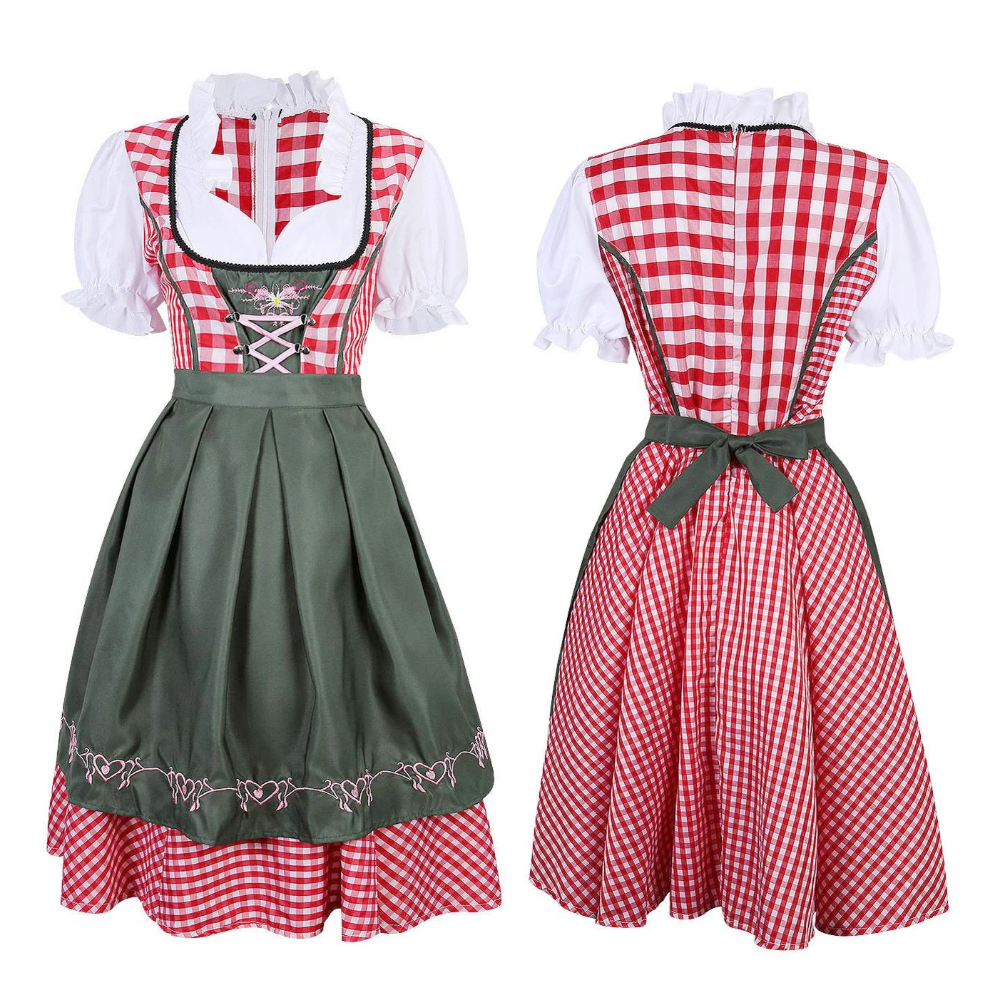 UTMEON размера плюс S-XXL сексуальный костюм горничной Wench Bavarian нарядное платье Dirndl для взрослых женщин Beer Girl Oktoberfest костюм