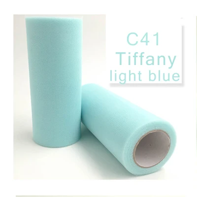 Color C41 25yd/рулон 15 см Тюль Кружево день рождения свадебное украшение подарочная упаковка Merry Christmas события принадлежности для детского душа слоеная юбка DIY - Цвет: Color C41