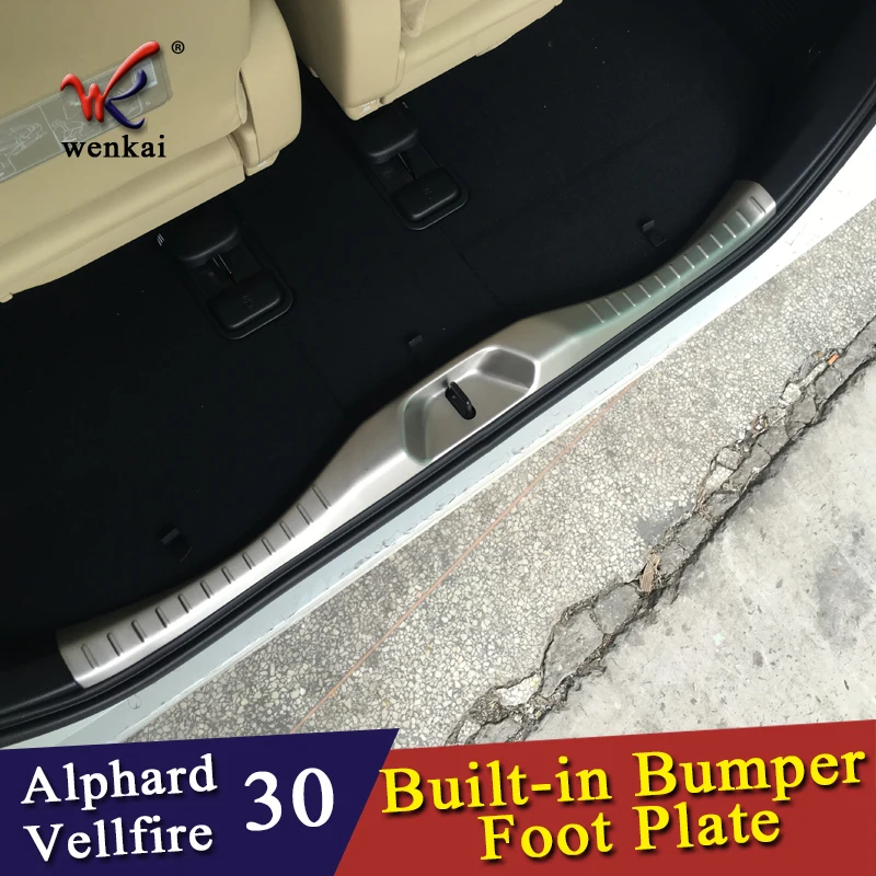 

Car Accessories Stainless Steel Inner Rear Bumper Protector Sill Trunk Tread Plate For Toyota Alphard Vellfire Parts 2015-2019