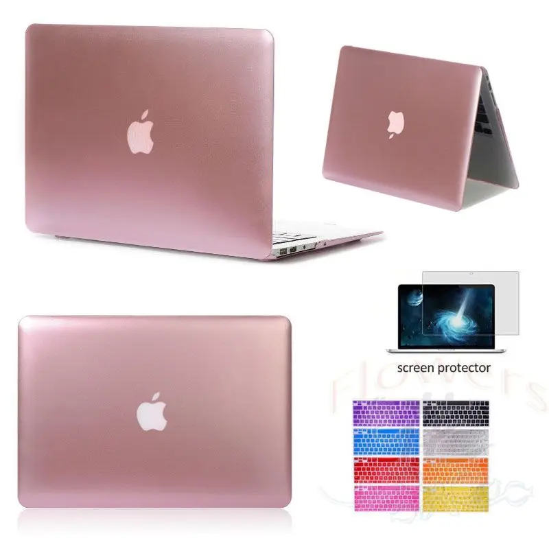 Matte Case For Apple Macbook Air Pro Retina 11 12 13 15 Laptop Bag sleeve notbook Hard mac+Keyboard Cover+Film without Logo | Компьютеры и