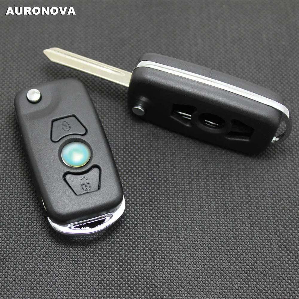 Auronnova новое обновление флип складной ключ оболочки для GEELY Ziyoujian бесплатно крейсер 3 кнопки модифицированный чехол для дистанционного ключа от машины с лезвием