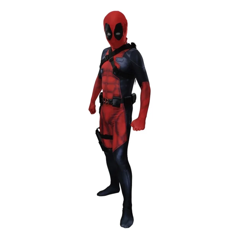 high quality superhero deadpool costume adult halloween costumes for kids child boys spandex zentai suit Carnival avengers Fancy|Костюмы из
