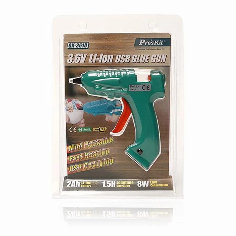 Pro'sKit Pro'skit GK-361U 3,6 V USB Li-Ion USB DIY термоклеевые палочки клеевой пистолет