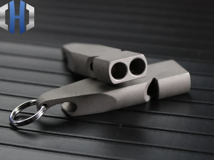 Компактный портативный свисток EDC из титанового сплава с двойным отверстием