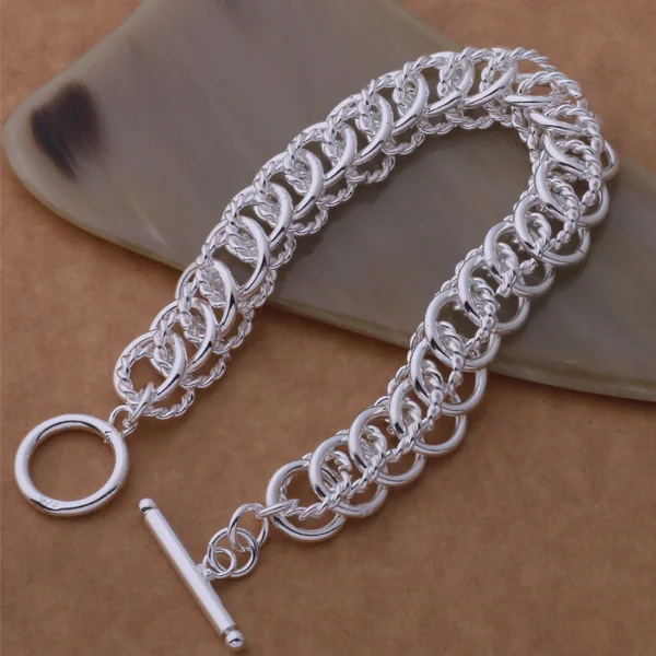 Lucky Silver Color Charm Bracelets For Women Christmas Gifts Lady Popular Fashion Classic Jewelry Gorgeous TO/bktakcaa | Украшения и