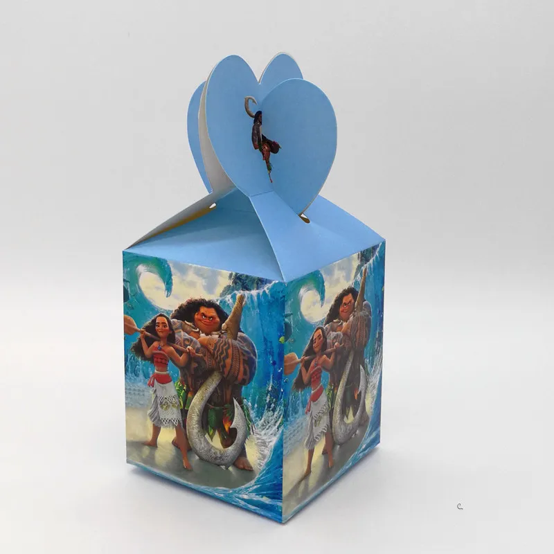 12pcs Ocean Moana Candy Box Paper Gift Bag Theme Kids Birthday Party Supplies Decoration | Дом и сад