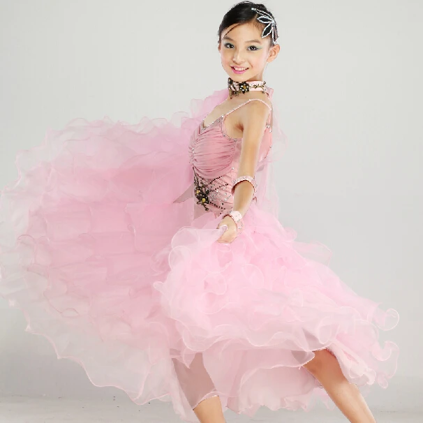 Детское платье для бальных танцев элегантное белое девочек | Тематическая одежда