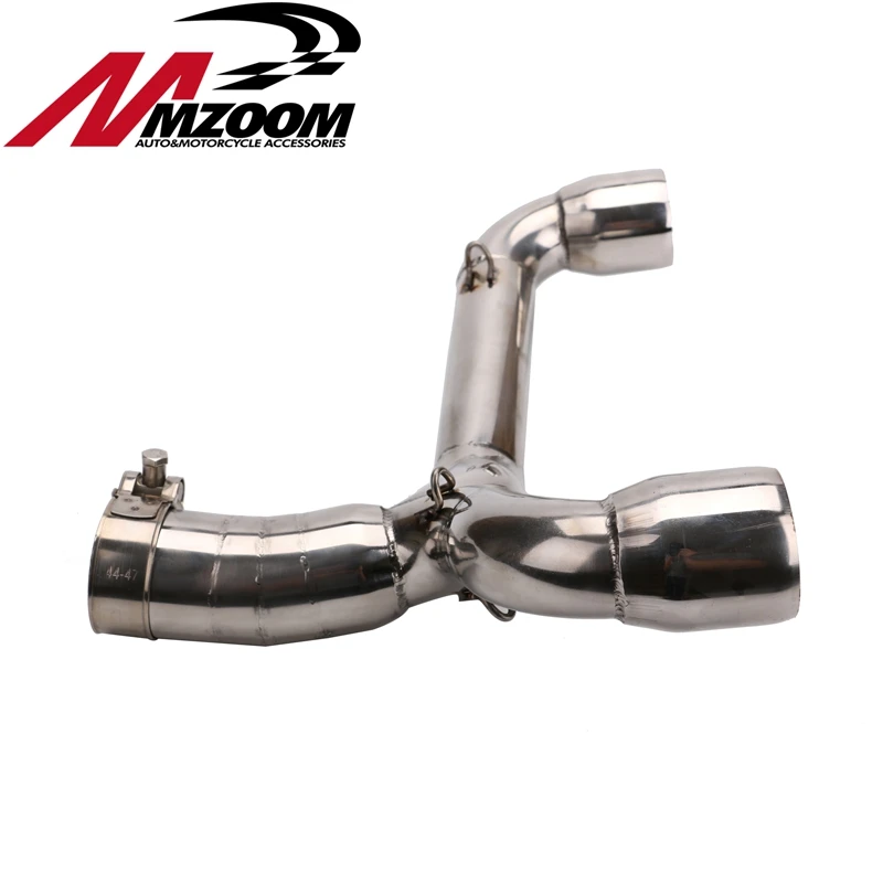 Мотоцикл Высокое качество нержавеющая сталь глушитель Mid Middle Fit трубки разъем для