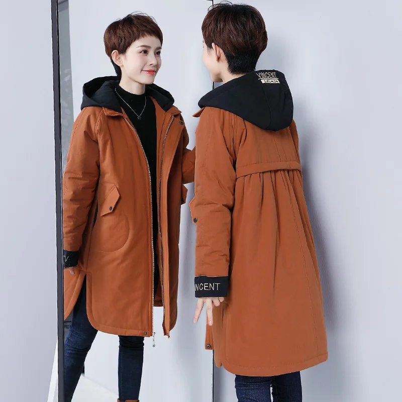 Зимняя теплая куртка с капюшоном для женщин ropa de invierno para mujer 2018 Модная парка zimowe
