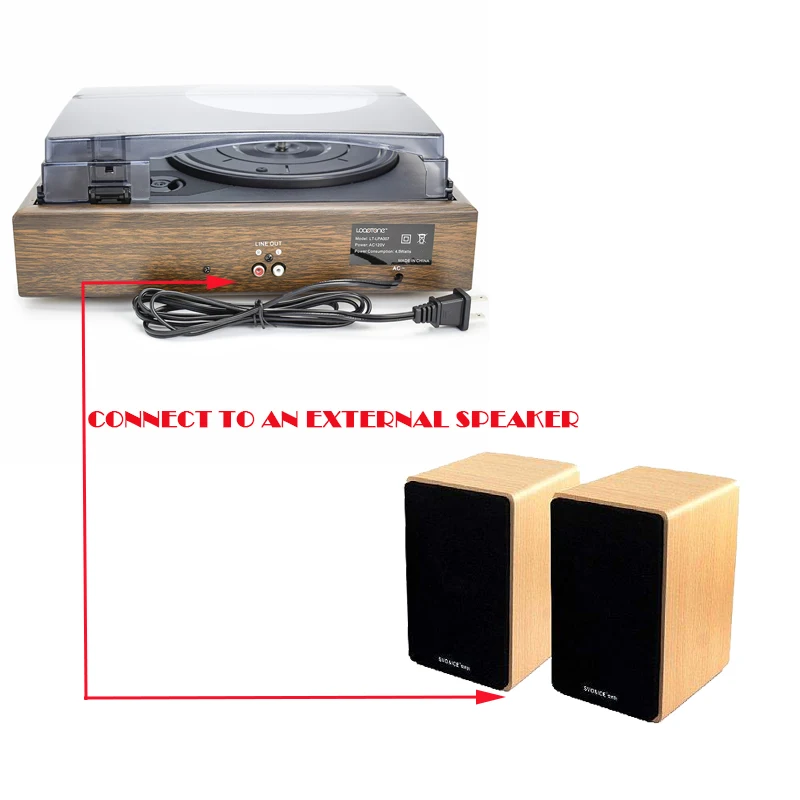 LoopTone проигрыватель виниловых пластинок встроенный 3 Вт стерео колонки CD и