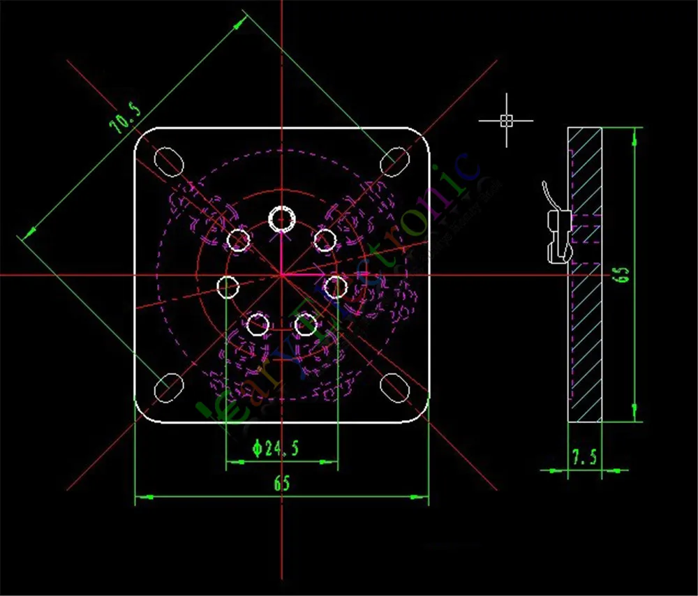 Оптовая и розничная продажа 1 шт. 7 контактный серебристый медный керамический