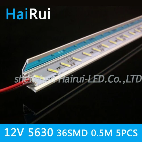 5 шт. * 50 см фабричная оптовая продажа DC 12V 36 SMD 5630 LED жесткая полоса с отражающим V