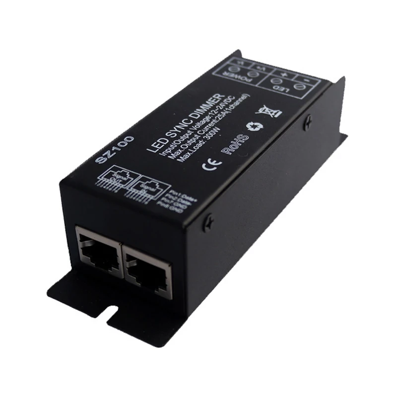 Светодиодный диммер 12-24 V 300 W 1 канал RJ45 синхронно РФ Беспроводной светодиодный пульт с сенсорным пульт дистанционного управления для одного Цвет Светодиодные ленты свет