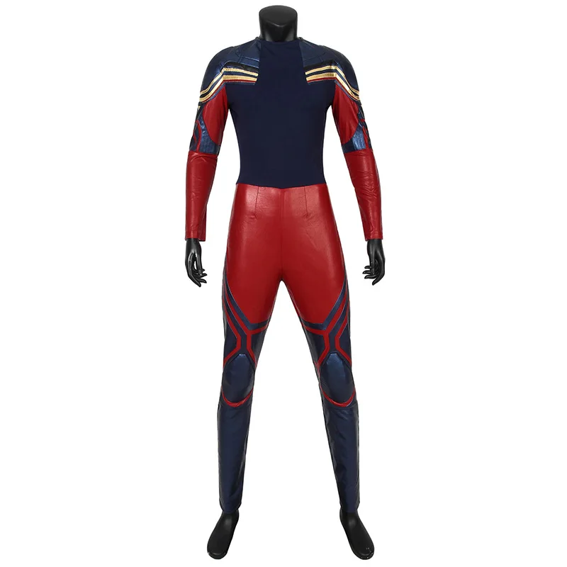Jumpsuit Only Мстители 4 эндшпиль косплей Капитан Марвел Карол костюм кары Дэнверс комбинезон Хэллоуин Женская одежда для взрослых с обувью на заказ - Цвет: Jumpsuit Only