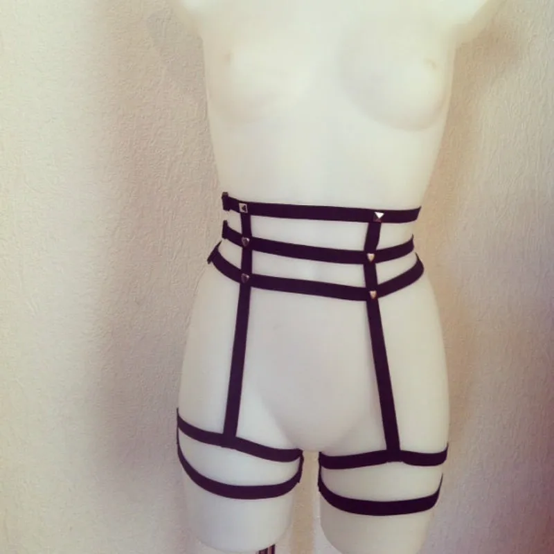 2017 новые пастельные готические подтяжки с шипами пояс для чулок клетка бюст