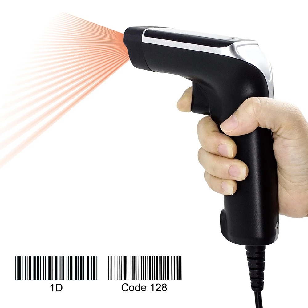Ручной сканер штрих-кода считыватель USB проводной 1D для POS | Компьютеры и офис