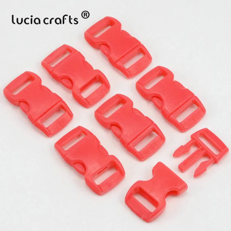 C6 Red 6pcs Lucia ремесла 11 мм Пластиковые Контурные боковые пряжки застежки для Паракорда браслет рюкзаки одежда сумки декор E0302 - Цвет: C6 Red 6pcs