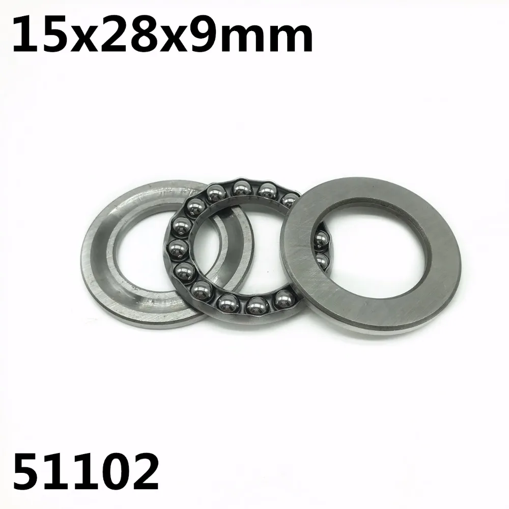 2 шт 51102 15x28x9 мм Осевой Упорный Шарикоподшипник 8102 высокое качество|bearing liner|bearing