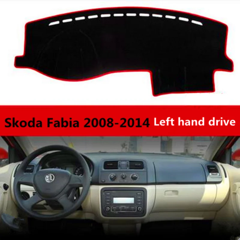 Чехол AIJS для приборной панели автомобиля Skoda Fabia 2008 2014 защитный коврик левого руля